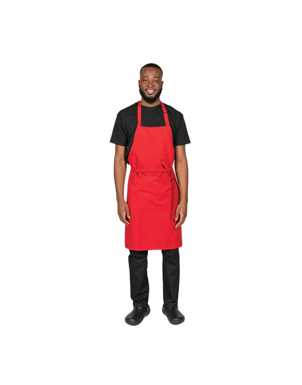 DP200 Dennys Multi-Coloured Bib Apron Red DP200 Dennys Multi-Coloured Bib Apron Red