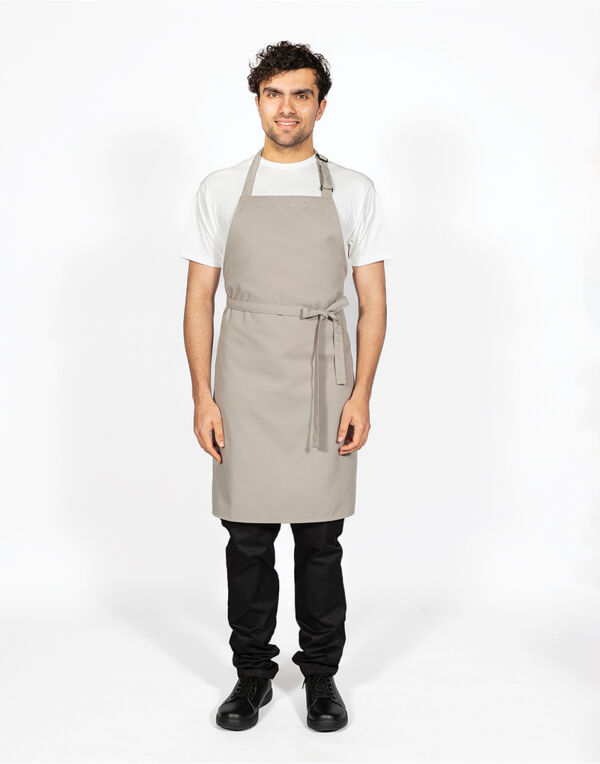 DP200 Dennys Multi-Coloured Bib Apron Light Grey