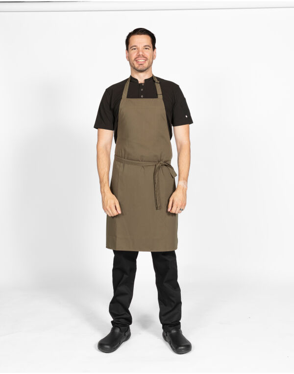 DP200 Dennys Multi-Coloured Bib Apron Olive DP200 Dennys Multi-Coloured Bib Apron Olive