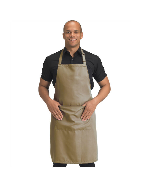 DP210 Dennys Recycled Bib Apron With Pocket Biscuit