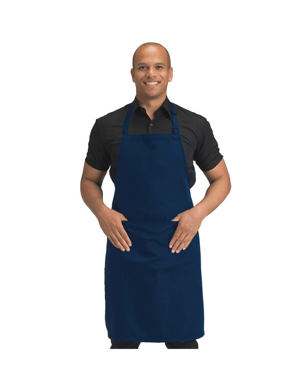 DP210 Dennys Recycled Bib Apron With Pocket Navy DP210 Dennys Recycled Bib Apron With Pocket Navy