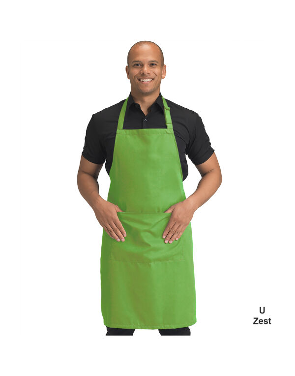 DP210 Dennys Recycled Bib Apron With Pocket Zest DP210 Dennys Recycled Bib Apron With Pocket Zest