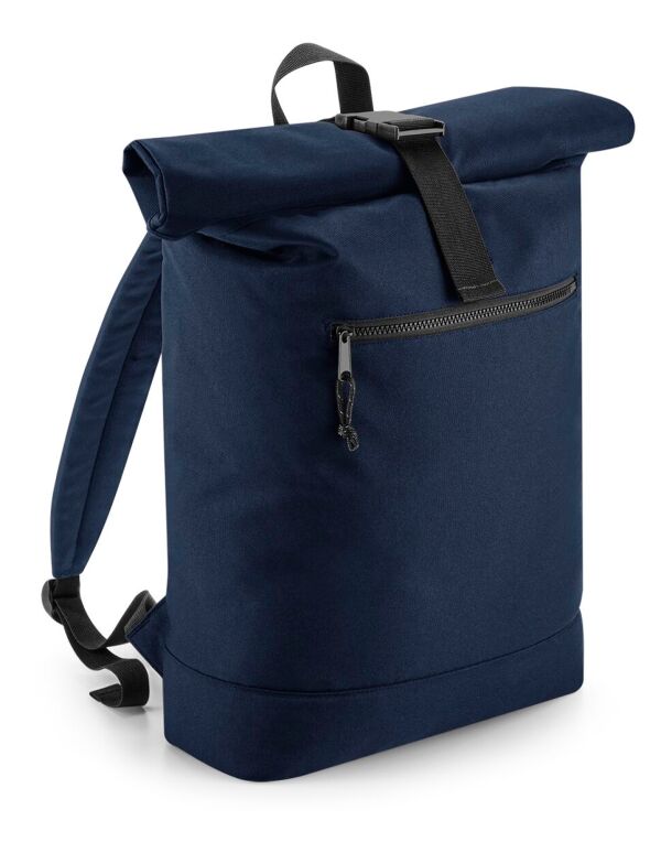 BG286 Bagbase Recycled Roll-Top Backpack Navy BG286 Bagbase Recycled Roll-Top Backpack Navy