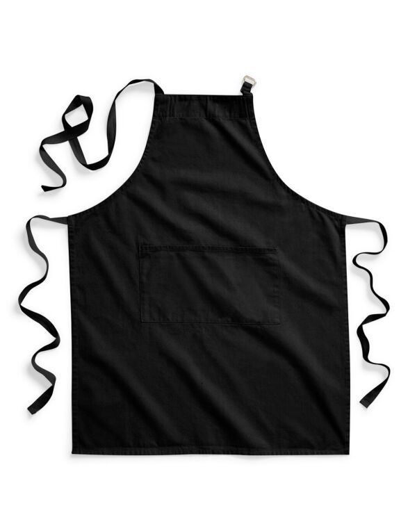 W364 Black FairTrade Cotton Adult Apron W364 Black FairTrade Cotton Adult Apron