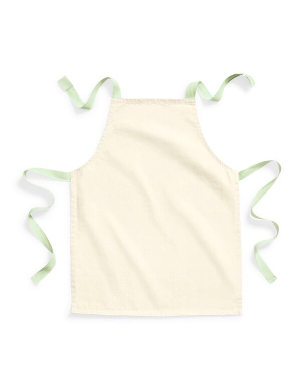 W362 Westford Mill FairTrade Cotton Junior Apron Natural/Pistachio