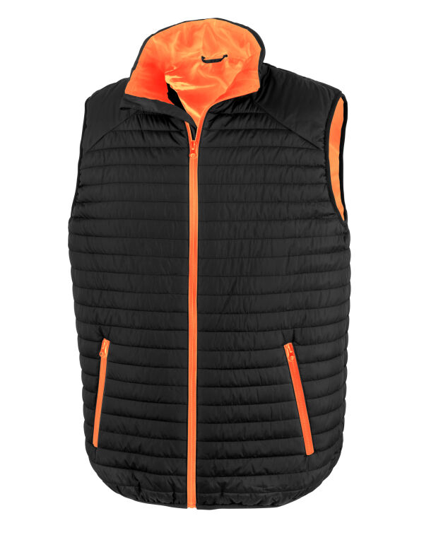 R239X Result Recycled Thermoquilt Gilet Black/Orange