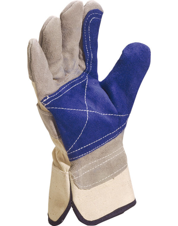 DS202RP Blue/Grey Cowhide Split Leather Gloves