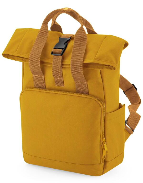 BG118S Mustard Recycled Mini Twin Handle Roll-Top Backpack