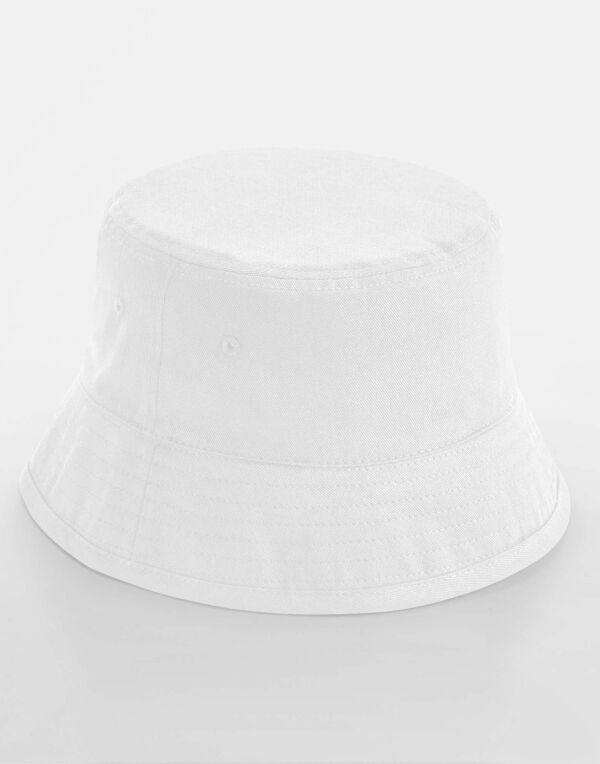 B90N Beechfield Organic Cotton Bucket Hat White