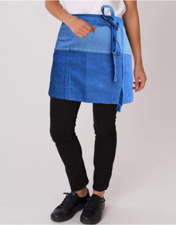 DW41A Dennys Denim Money Pocket Apron Blue Denim