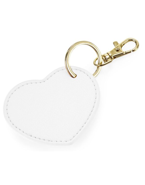 BG746 Soft White Boutique Heart Key Clip
