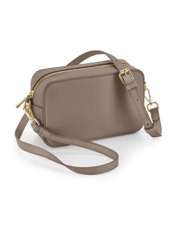BG758 Taupe Boutique Structured Cross Body Bag