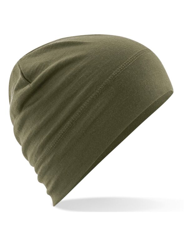 B370 Beechfield Merino Beanie Military Green