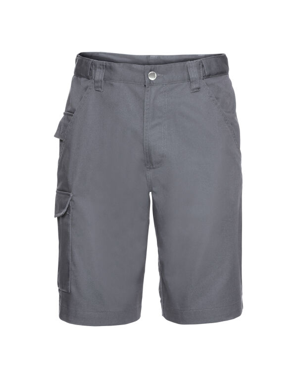 002M Convoy Grey Polycotton Twill Shorts