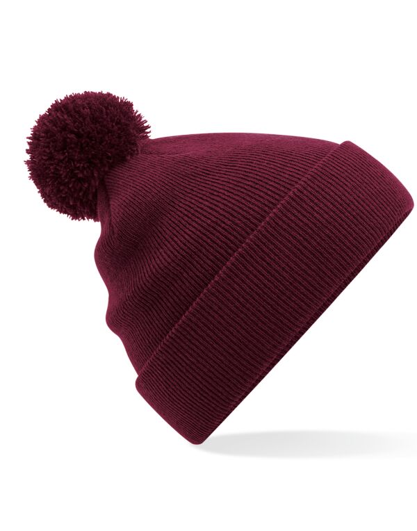 B426 Beechfield Original Pom Pom Beanie Burgundy B426 Beechfield Original Pom Pom Beanie Burgundy