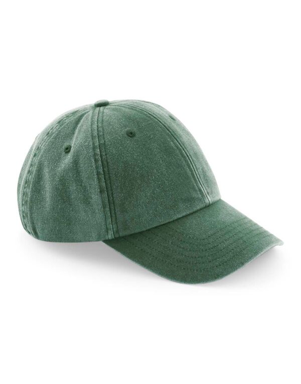 B655 Beechfield Low Profile Vintage Cap Vintage Bottle Green B655 Beechfield Low Profile Vintage Cap Vintage Bottle Green