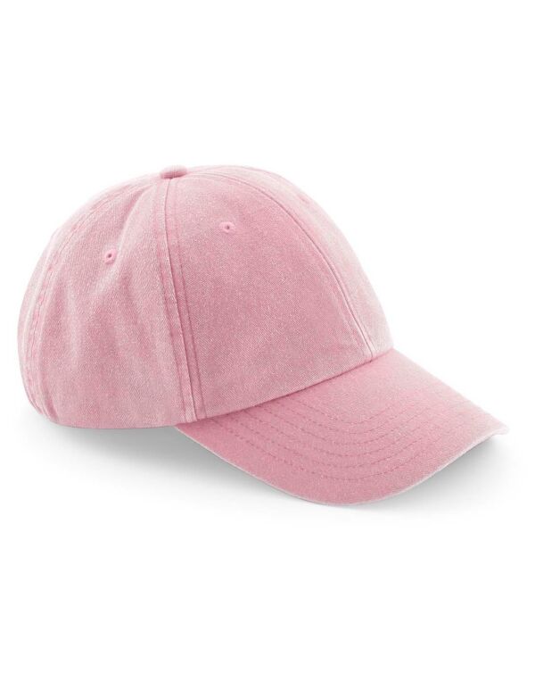 B655 Beechfield Low Profile Vintage Cap Vintage Dusky Pink