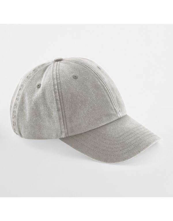 B655 Beechfield Low Profile Vintage Cap Vintage Grey