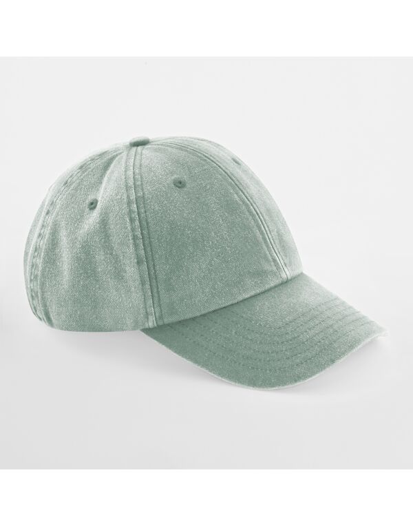 B655 Beechfield Low Profile Vintage Cap Vintage Sage Green