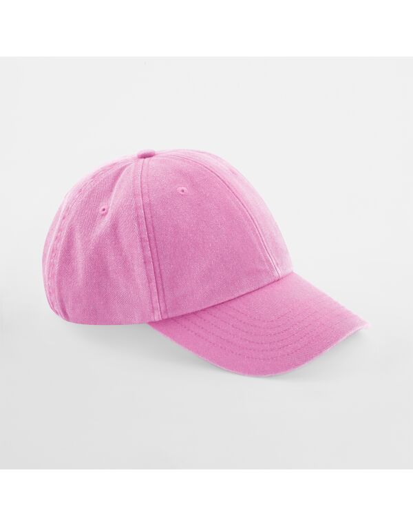 B655 Beechfield Low Profile Vintage Cap Vintage True Pink