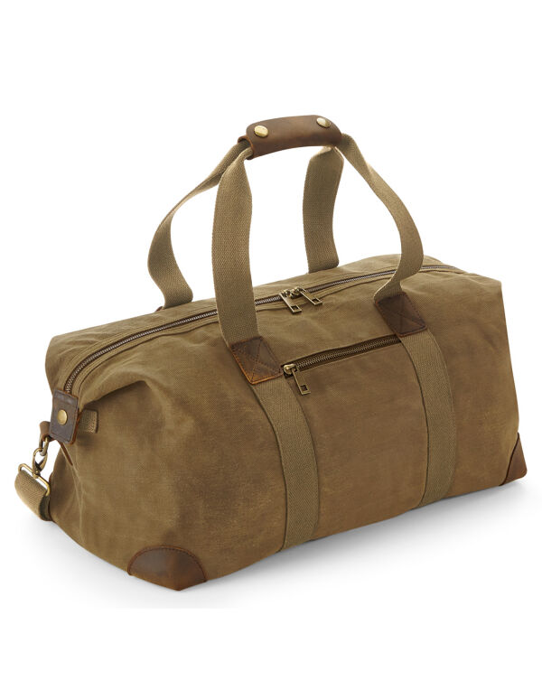 QD650 Quadra Heritage Washed Canvas Holdall Desert Sand