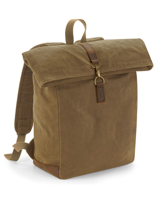 QD655 Quadra Heritage Waxed Canvas Backpack Desert Sand