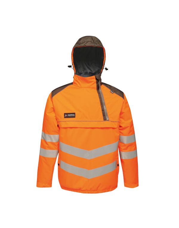TRA316 REGATTA HIGH VISIBILITY Hi-Vis Overhead Bomber Orange/Grey