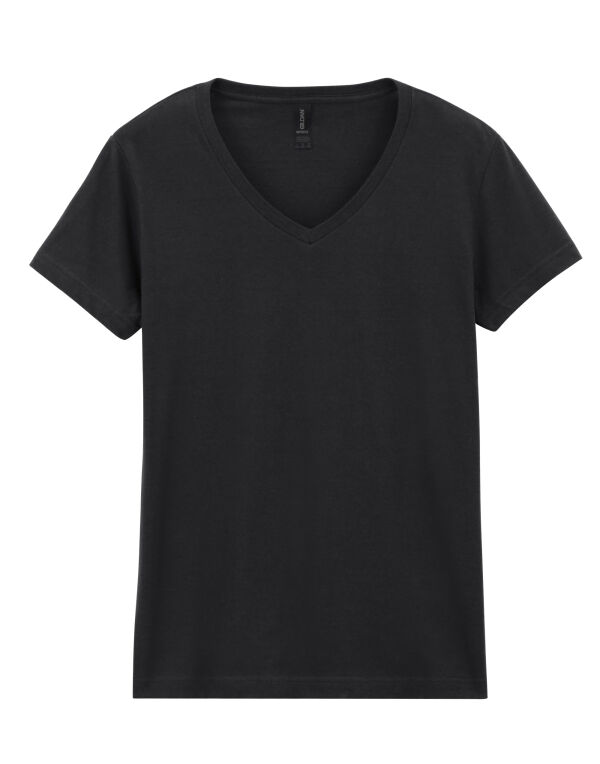 64V00L Black Softstyle® Ladies’ V-Neck T-Shirt