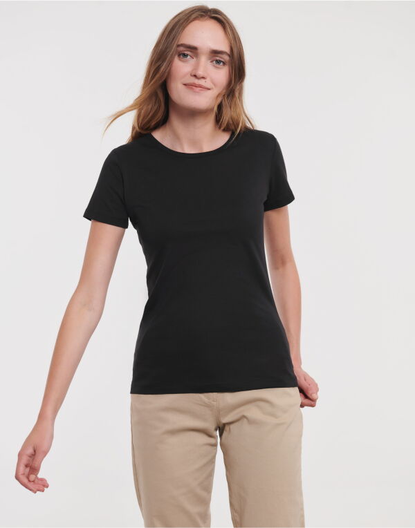 R108F Russell Pure Organic Ladies’ T Black