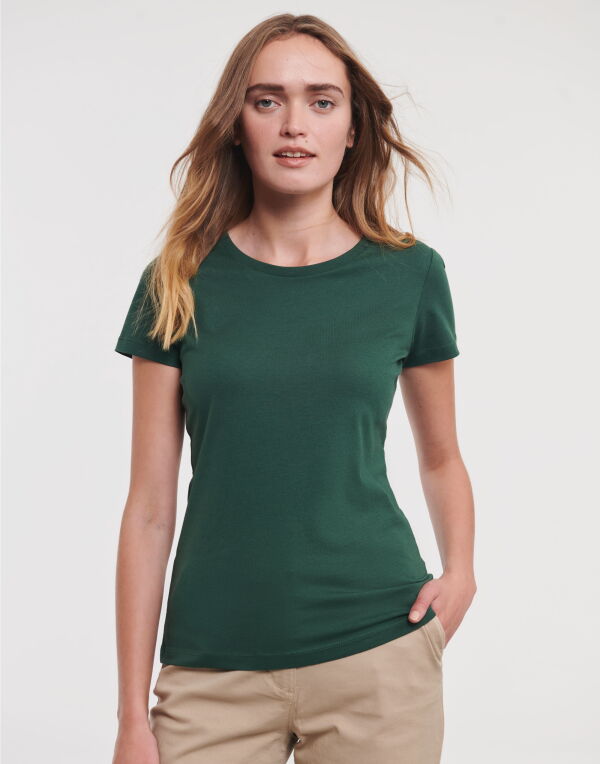R108F Russell Pure Organic Ladies’ T Bottle Green