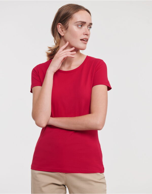 R108F Russell Pure Organic Ladies’ T Classic Red