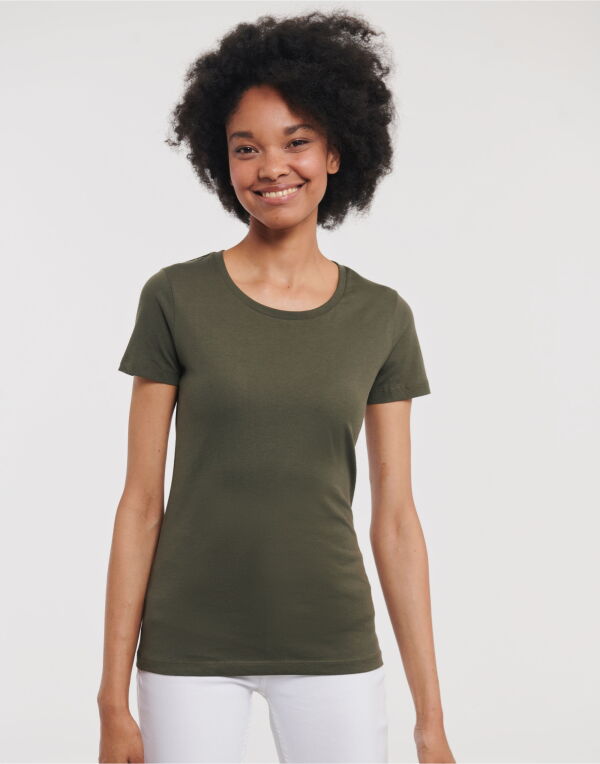 R108F Russell Pure Organic Ladies’ T Dark Olive