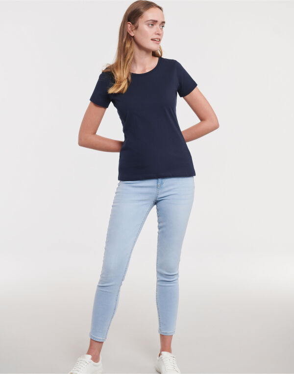 R108F Russell Pure Organic Ladies’ T French Navy