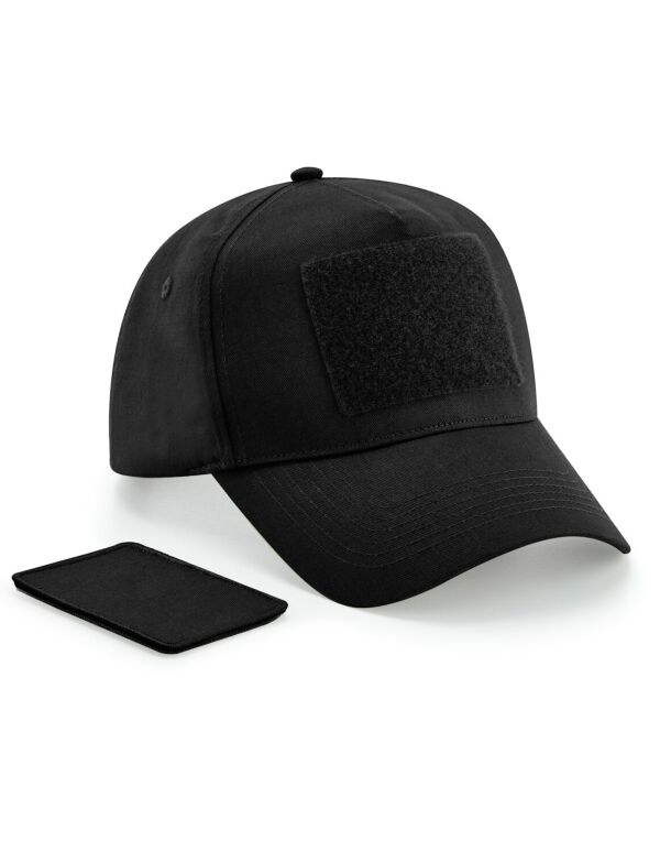 B638 Beechfield Removable Patch 5 Panel Cap Black B638 Beechfield Removable Patch 5 Panel Cap Black