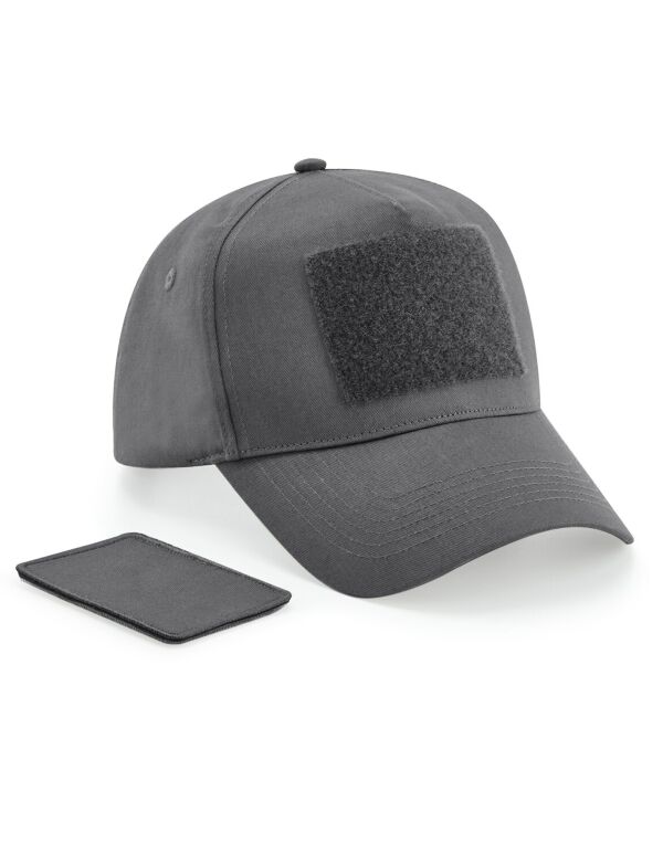 B638 Beechfield Removable Patch 5 Panel Cap Graphite Grey B638 Beechfield Removable Patch 5 Panel Cap Graphite Grey