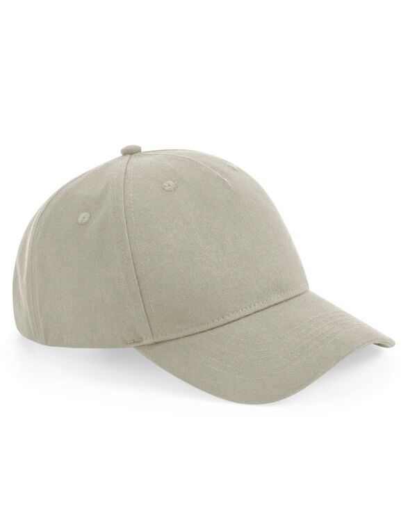 B62N Beechfield Organic Cotton 5 Panel Cap Stone