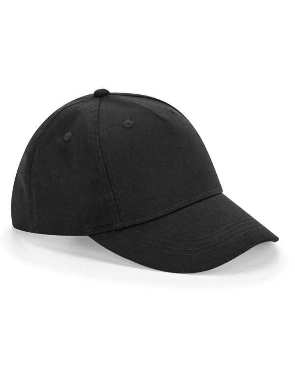 B63NB Beechfield Junior Organic Cotton 5 Panel Cap Black B63NB Beechfield Junior Organic Cotton 5 Panel Cap Black