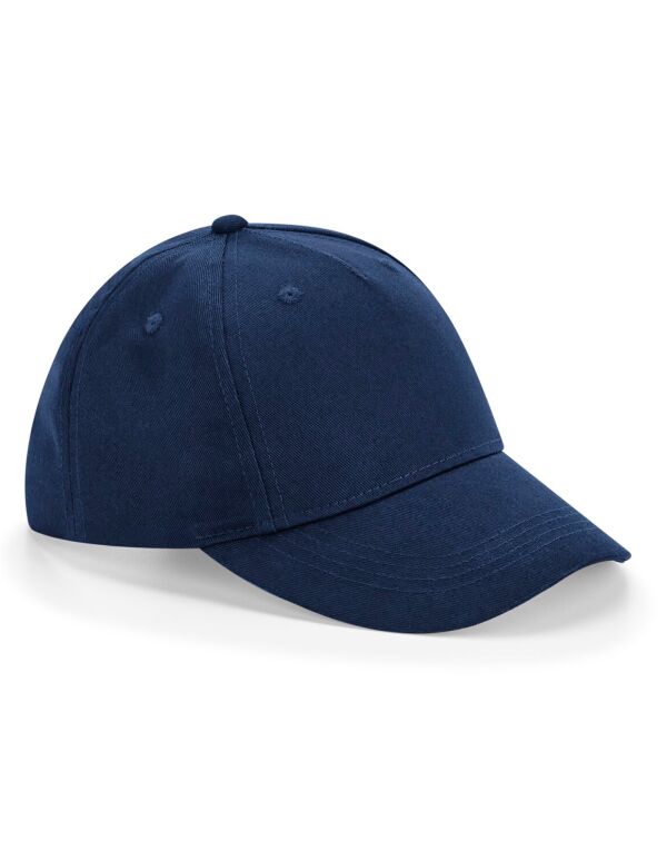 B63NB Beechfield Junior Organic Cotton 5 Panel Cap Navy B63NB Beechfield Junior Organic Cotton 5 Panel Cap Navy