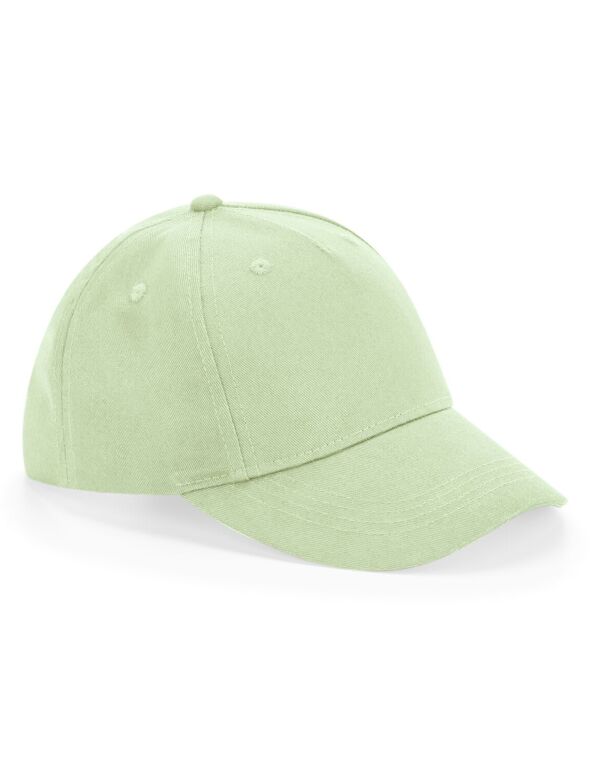 B63NB Beechfield Junior Organic Cotton 5 Panel Cap Pistachio B63NB Beechfield Junior Organic Cotton 5 Panel Cap Pistachio