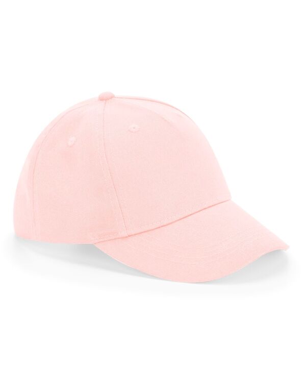B63NB Beechfield Junior Organic Cotton 5 Panel Cap Powder Pink B63NB Beechfield Junior Organic Cotton 5 Panel Cap Powder Pink