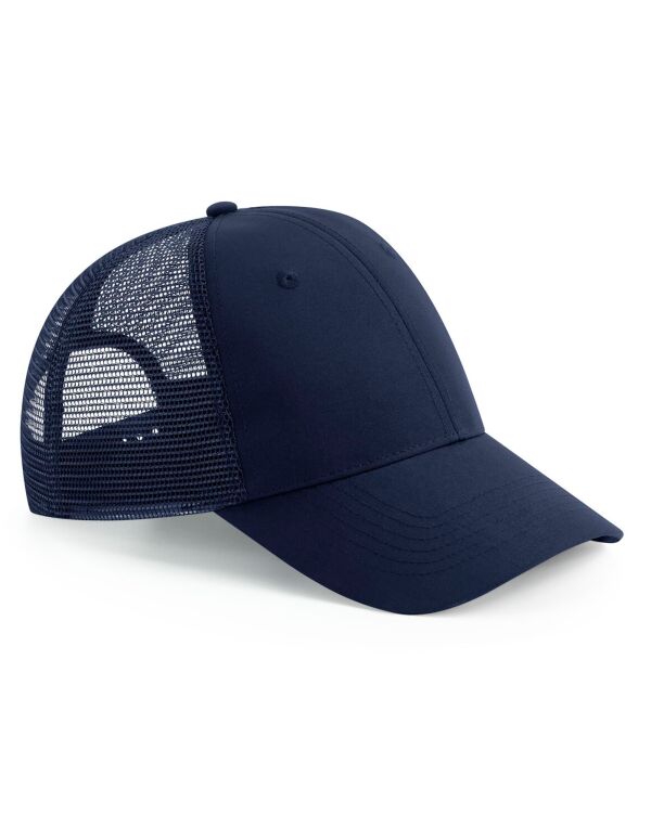 B75R Beechfield Recycled 6 Panel Snapback Trucker French Navy B75R Beechfield Recycled 6 Panel Snapback Trucker French Navy