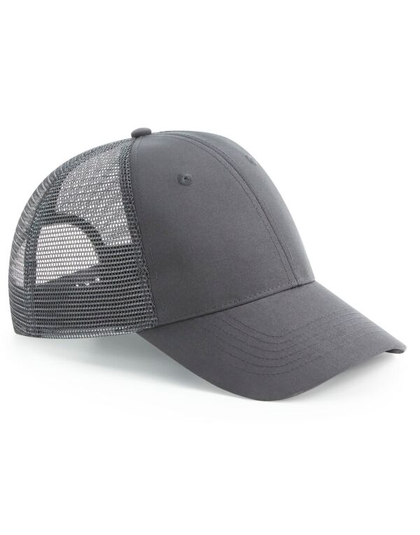 B75R Beechfield Recycled 6 Panel Snapback Trucker Graphite Grey B75R Beechfield Recycled 6 Panel Snapback Trucker Graphite Grey