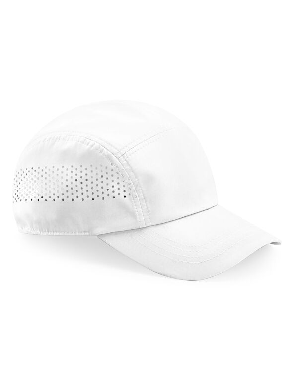 B188 Beechfield Technical Running Cap White B188 Beechfield Technical Running Cap White