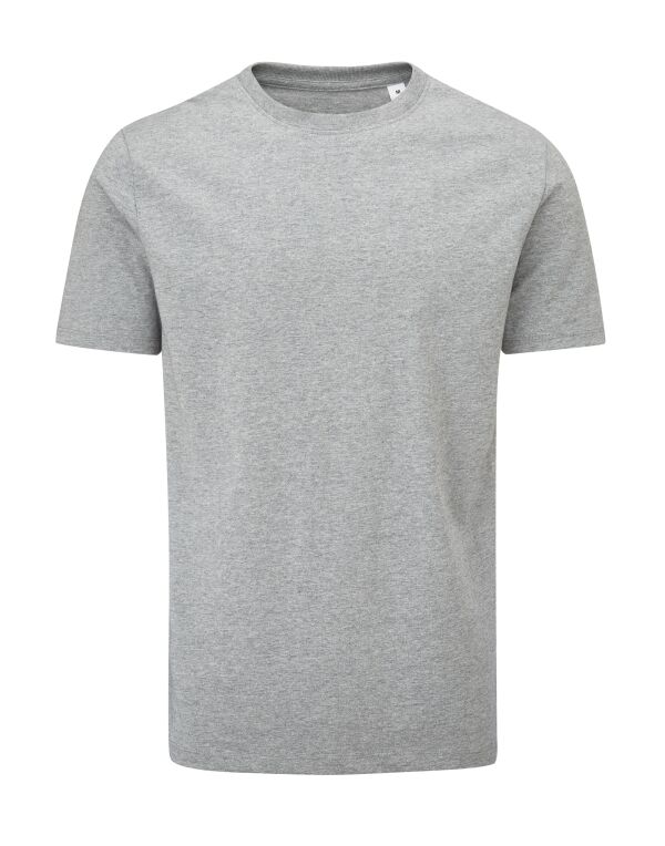 M03 Mantis Unisex Essential Organic Heavy T Heather Grey Melange