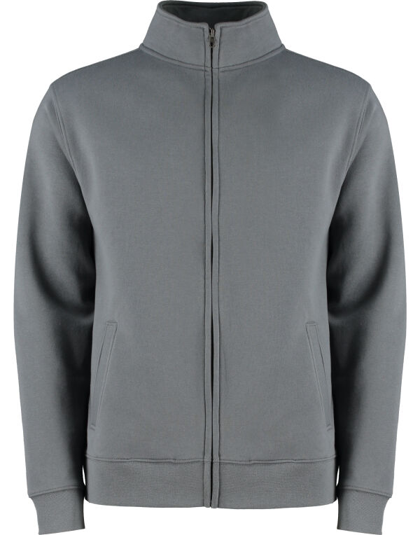 KK334 Dark Grey Regular Fit Zipped Sweatshirt