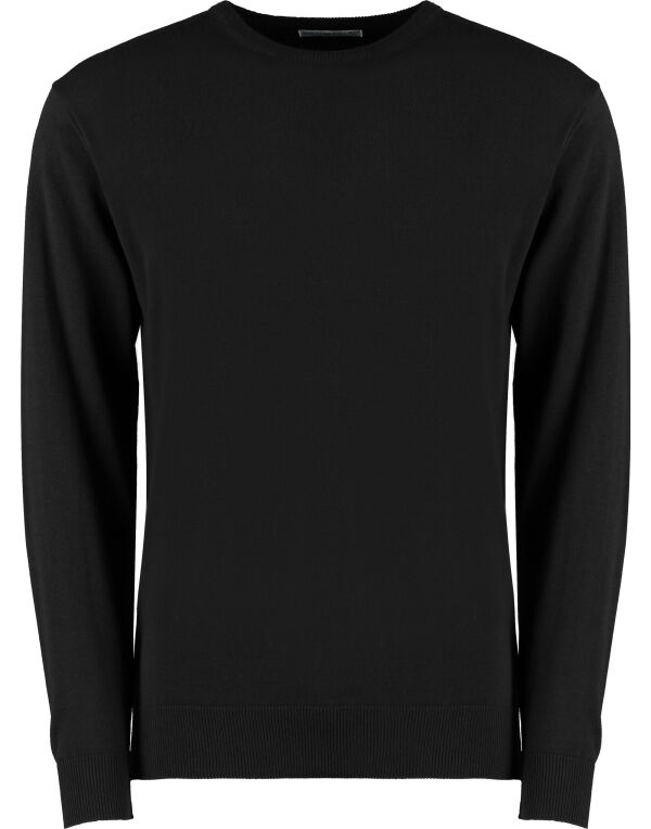 KK253 Kustom Kit Regular Fit Arundel Crew Neck Sweater Black