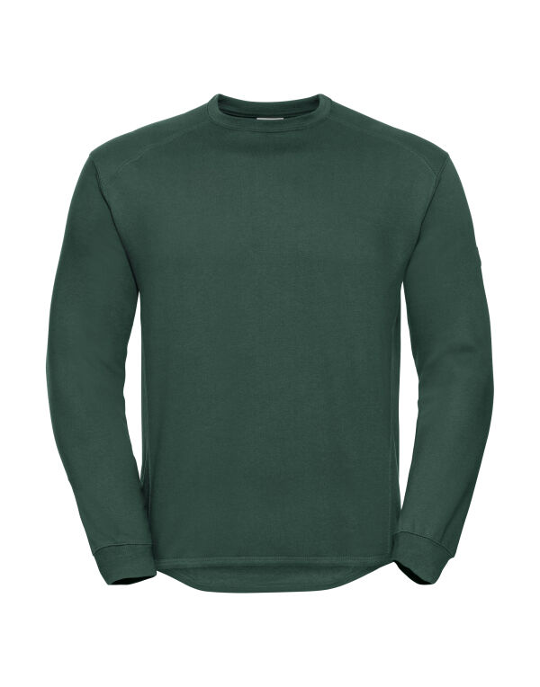 013M Russell Heavy Duty Workwear Sweatshirt Bottle Green