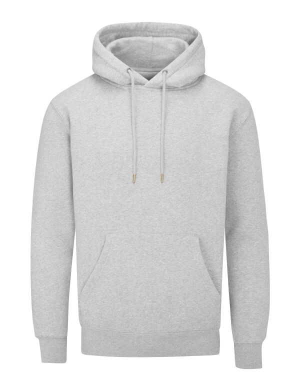 M04 Heather Grey Melange Essential Organic Hoodie