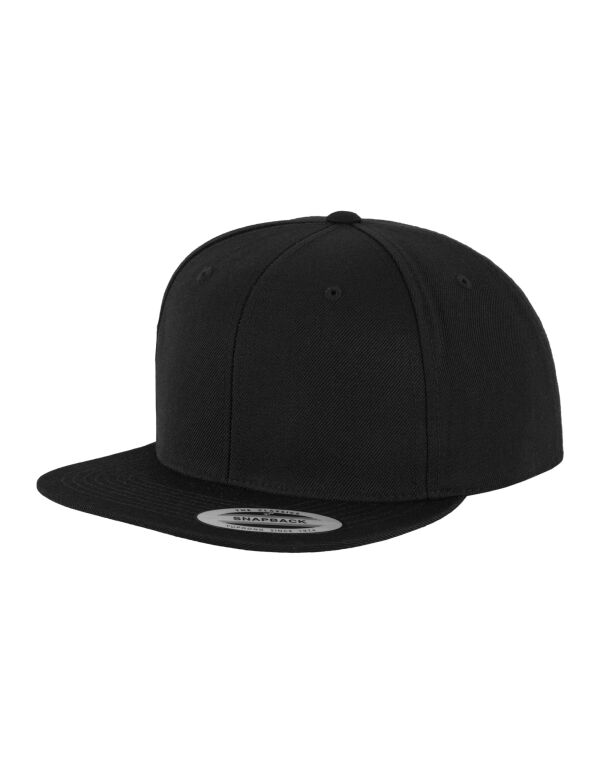 6089M Flexfit Classic Snapback Cap Black/Black