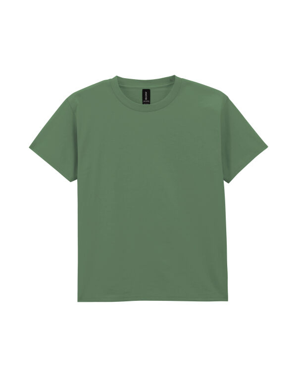 3000B Gildan Light Cotton Youth T-Shirt Military Green